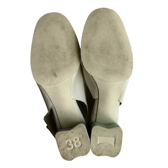 Camper Twins Velcro Slingback Mule Boot Shoe White Size 38 US Size 7.5 - Picture 10 of 14